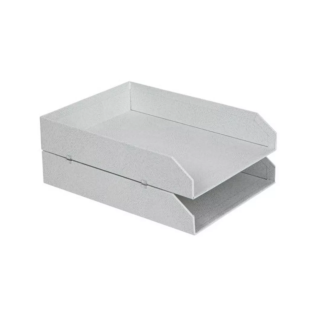Bigso Box of Sweden – Stapelbare Briefablagen, 2er-Satz, 23X31.5X6CM, Zweifarbig