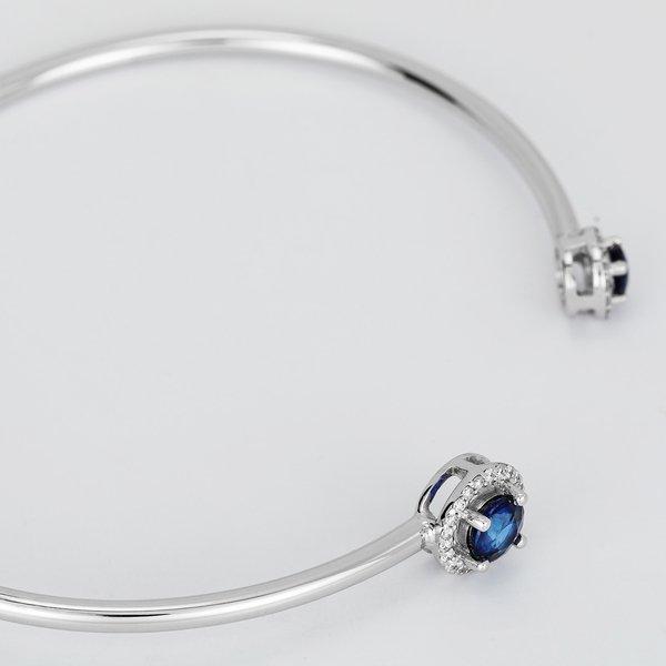 ZEN DIAMOND BRACELET WG18K ROHDPOLIERT 40 BRILLANT 0.13Ct Armband 