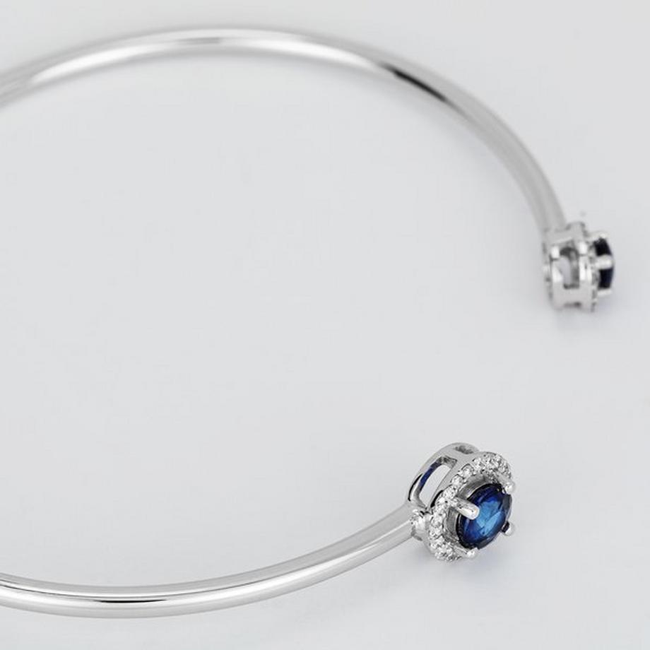 ZEN DIAMOND BRACELET WG18K ROHDPOLIERT 40 BRILLANT 0.13Ct Bracciale 