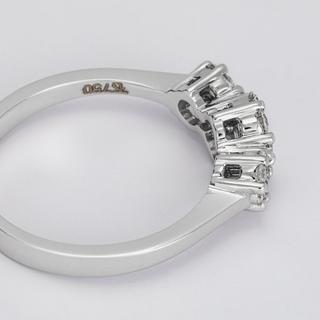 ZEN DIAMOND BAGUE WG18K ROHDPOLIERT 21 BRILLANT 0.24Ct Anello 