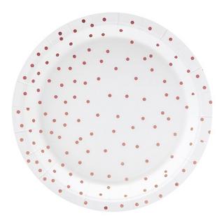 PartyDeco Teller, 6 Stück Polka Dots 