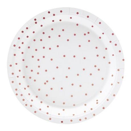 PartyDeco Teller, 6 Stück Polka Dots 