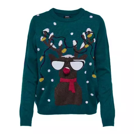 ONLY Ugly Sweater Pullover Grün 2