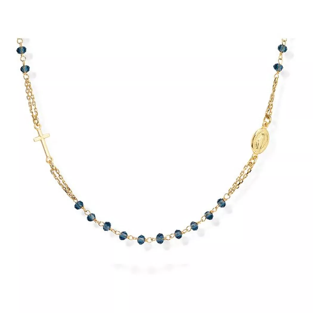 Amen - Halskette, Rosary Crystals, 50+2CM, Gold