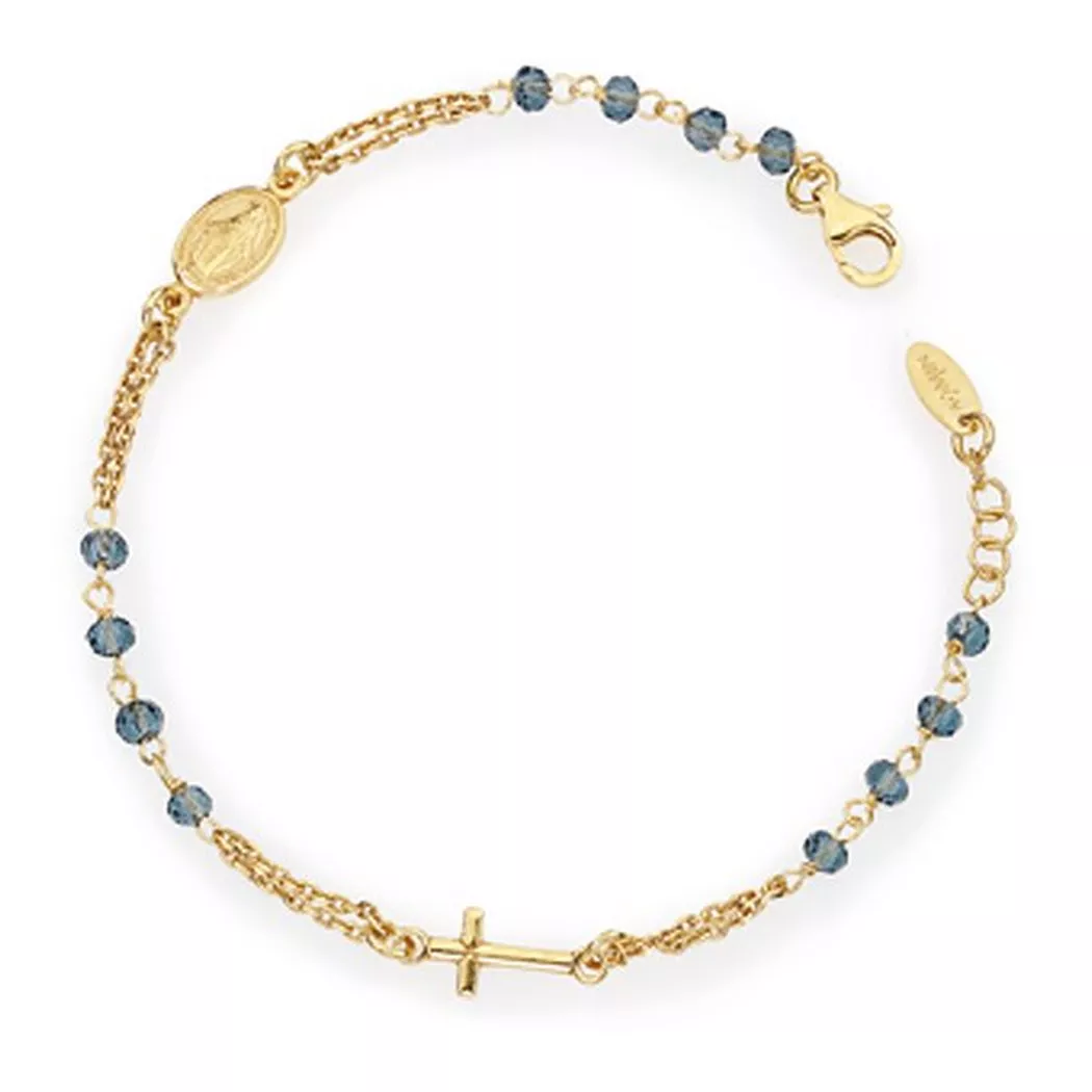 Amen - Armband, Rosary Crystals, 18+2CM, Gold
