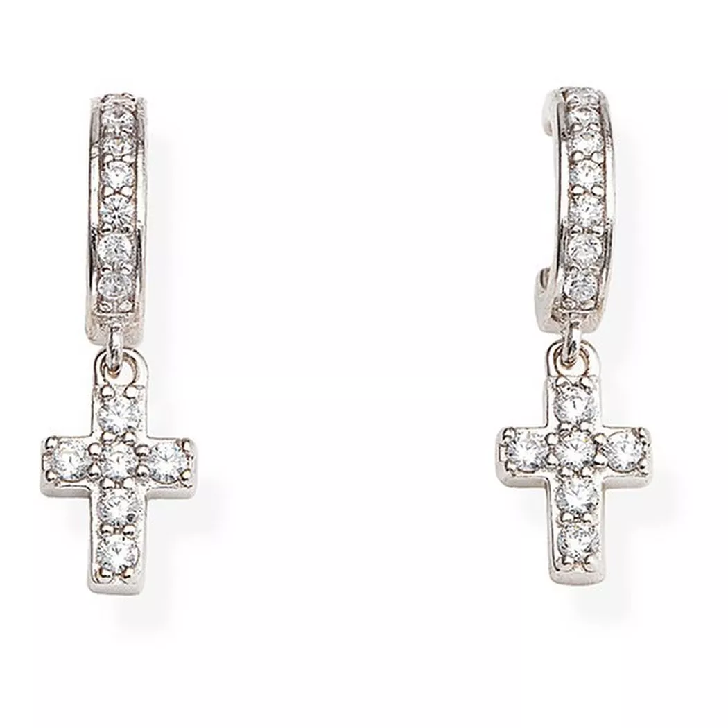 Amen - Ohrhänger, Cross, 20mm, Silber