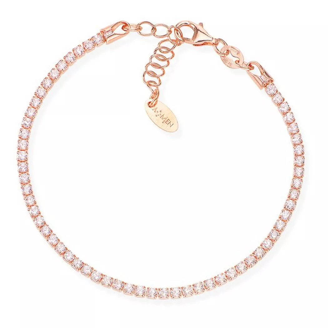 Amen - Armband, Tennis, 16+3CM, Silber 3