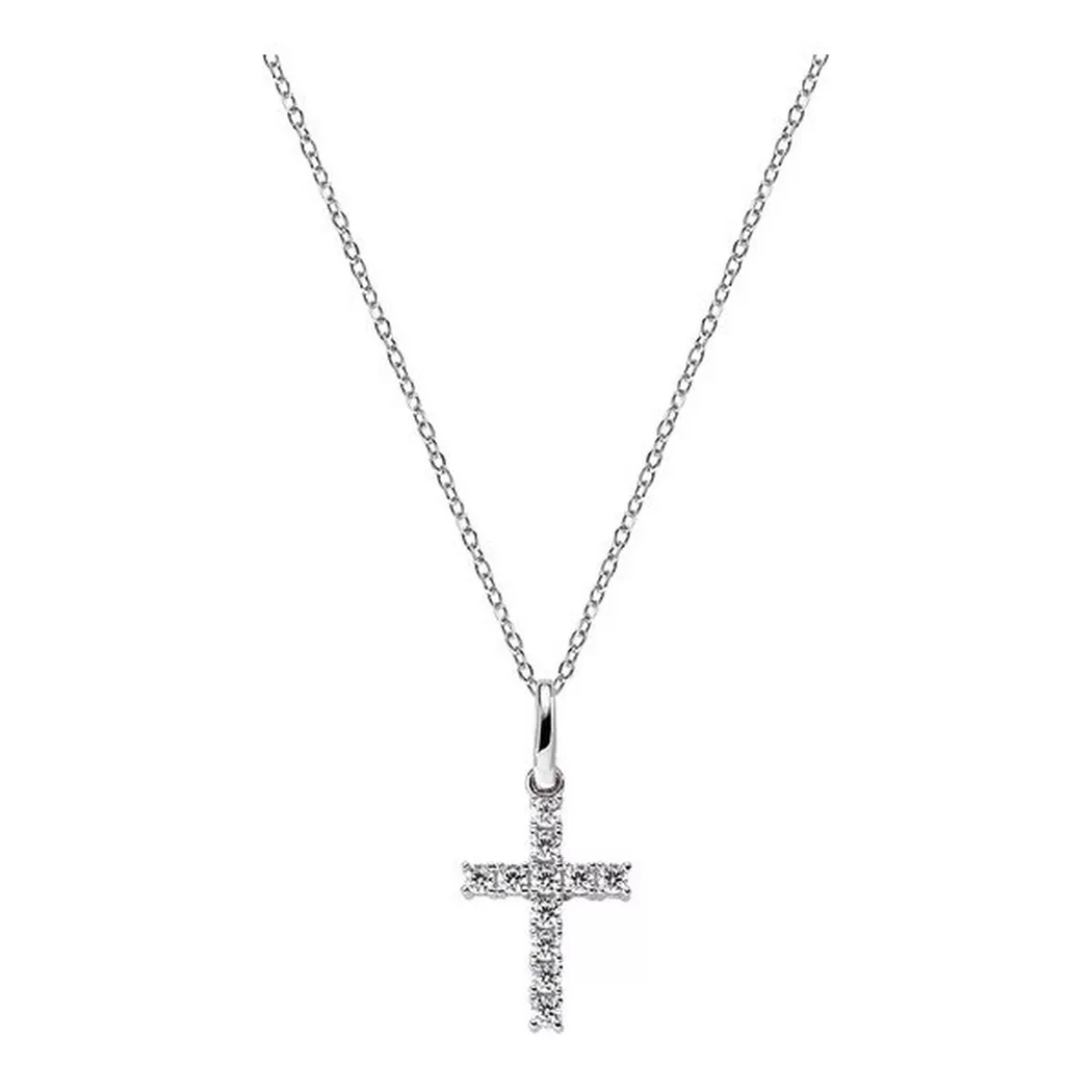 Amen - Halskette mit Anhänger, Cross, 42.5CM, Silber