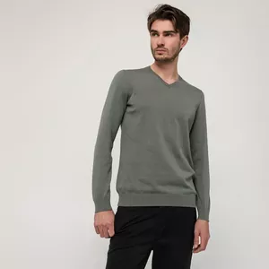 Pullover, V-Neck, langarm