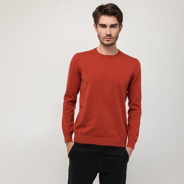Image of Pullover, Rundhals, Langarm Herren Orange S