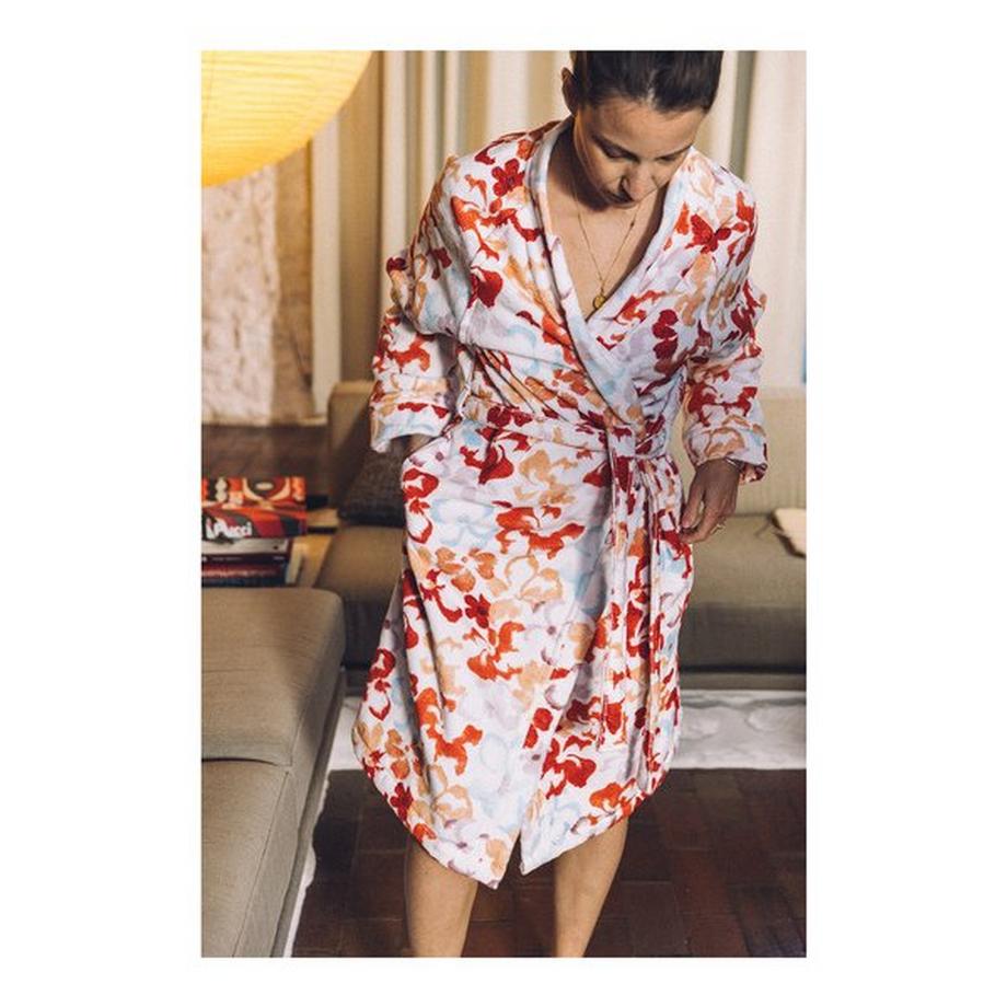 Olivier Desforges Volver Unisex Bademantel mit Blumenmuster  