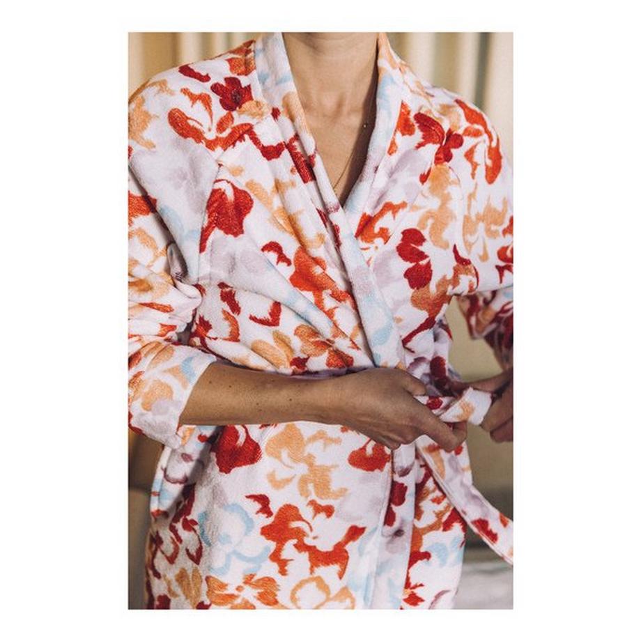 Olivier Desforges Volver Unisex Bademantel mit Blumenmuster  