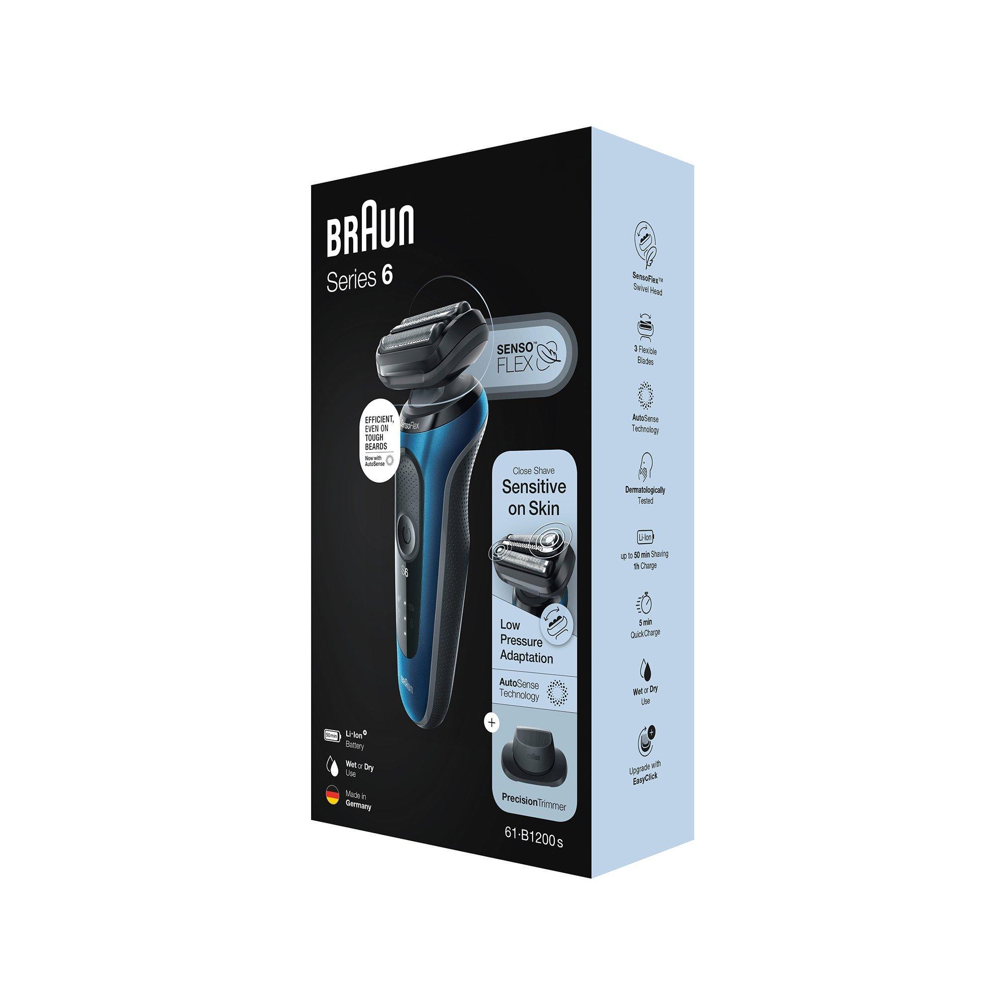 BRAUN Set rasoir et tondeuse barbe 6 61-B1200s 