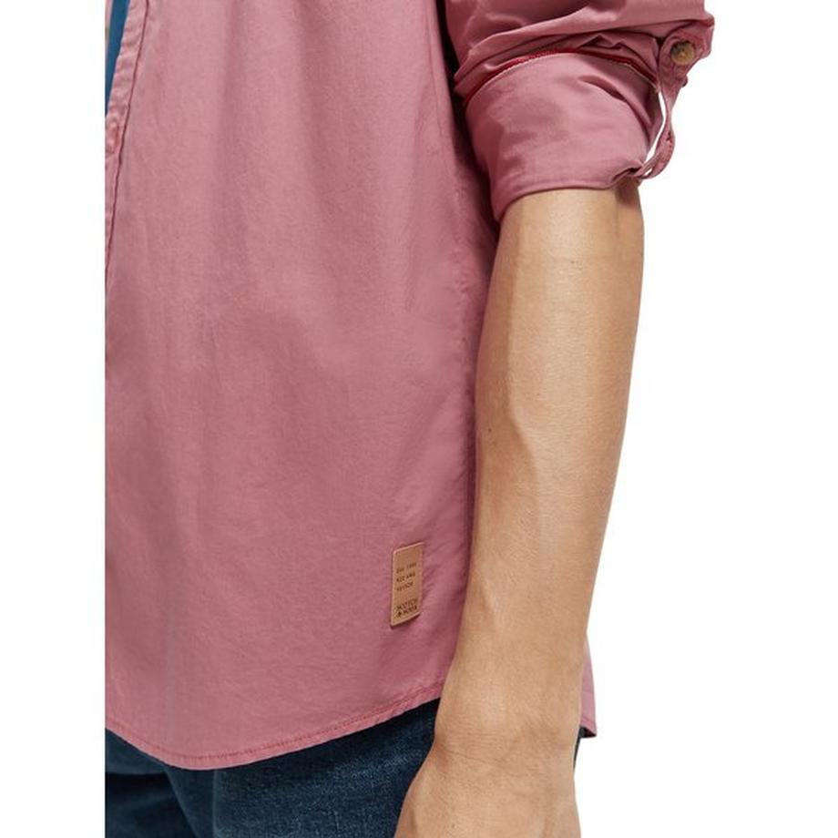 Scotch & Soda Slim-Fit poplin shirt with sleeve roll-up Hemd, Slim Fit, langarm 