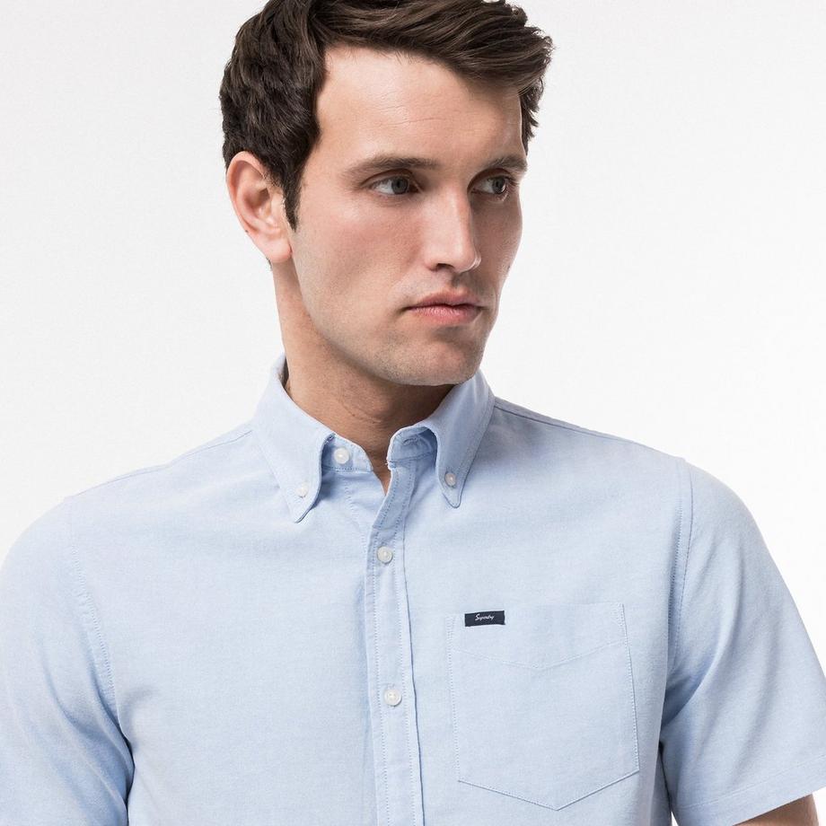 Superdry VINTAGE OXFORD S/S SHIRT Camicia a maniche corte 