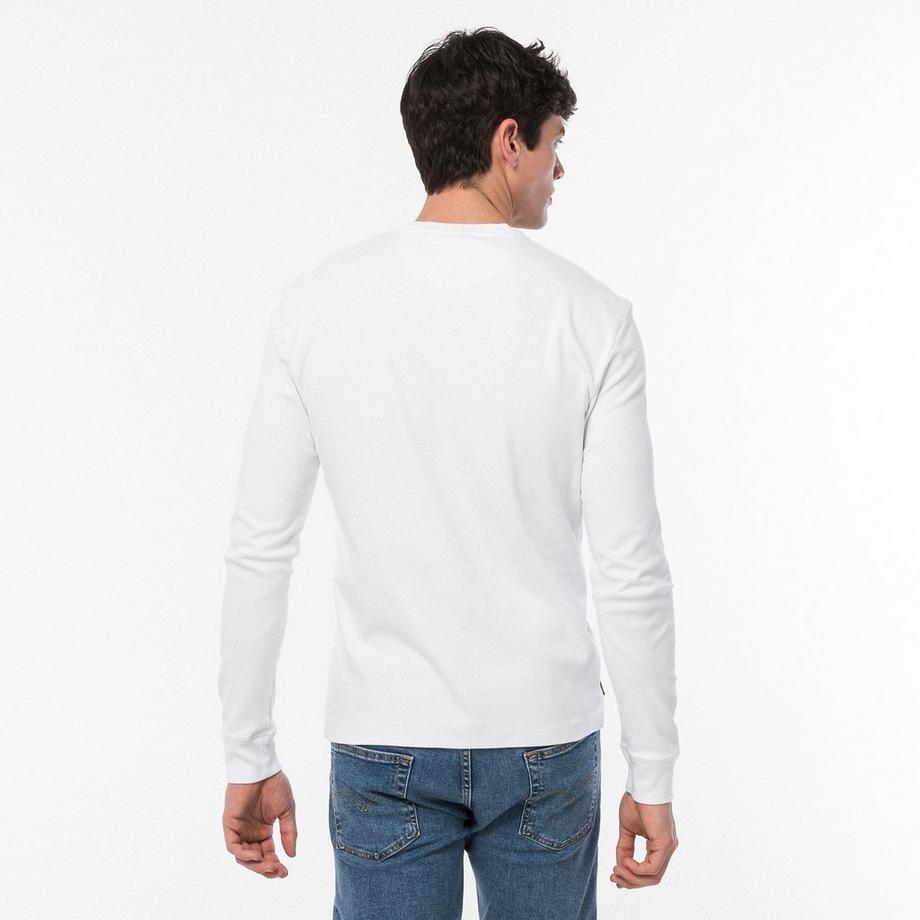 Superdry VLE MID WEIGHT L/S HENLEY T-shirt, maniche lunghe 