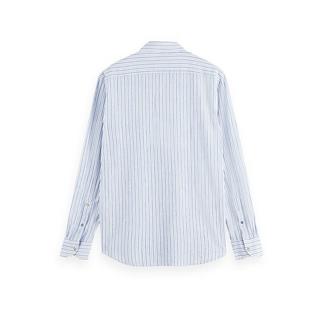 Scotch & Soda Regular fit crinkled voile in stripes and checks Chemise, manches longues 