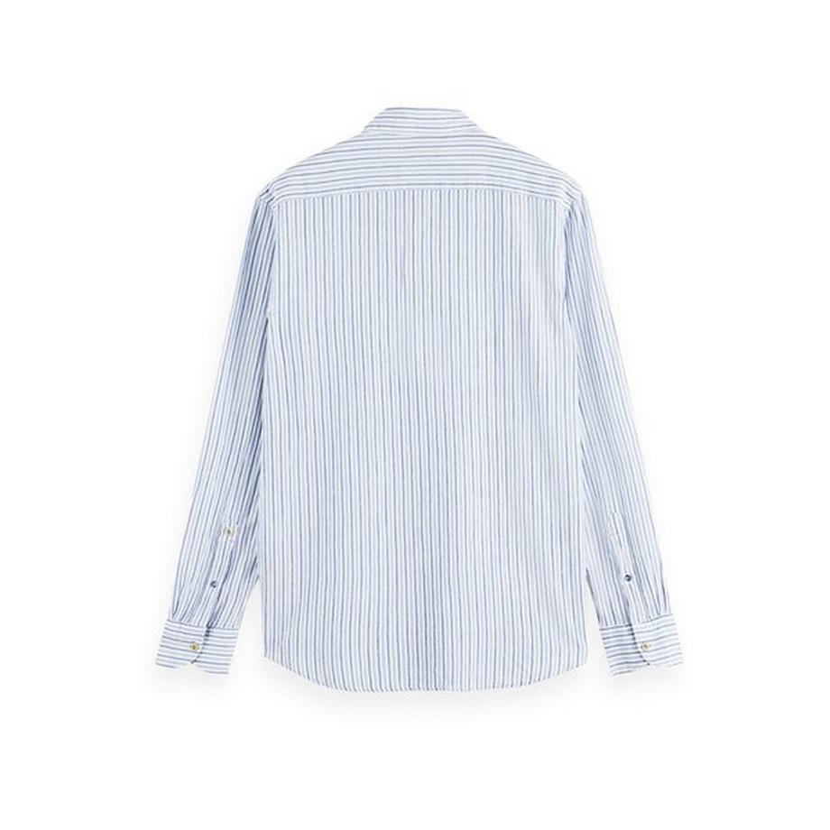 Scotch & Soda Regular fit crinkled voile in stripes and checks Hemd, langarm 