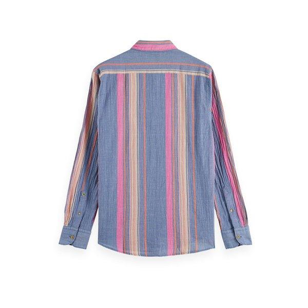 Scotch & Soda Regular fit crinkled voile in stripes and checks Hemd, langarm 