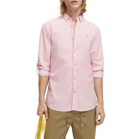 Scotch & Soda Worked-out poplin shirt in solids and stripes Chemise, Slim Fit, manches longues 