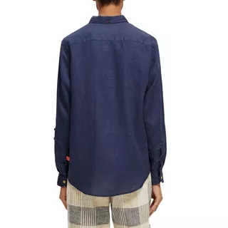 Scotch & Soda Linen shirt with sleeve roll-up Hemd, langarm 