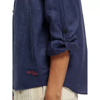 Scotch & Soda Linen shirt with sleeve roll-up Hemd, langarm 