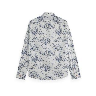 Scotch & Soda Slim-fit printed poplin shirt Chemise, manches longues 