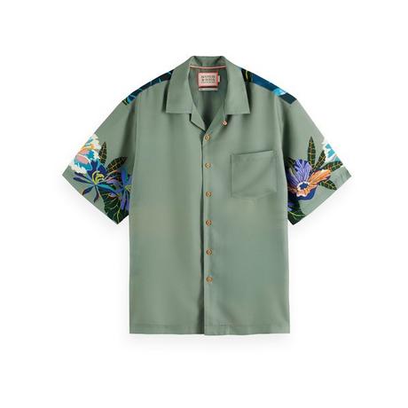 Scotch & Soda Short sleeve placement - printed Tencel shirt Chemise, manches courtes 