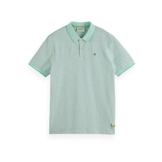 Scotch & Soda Melange polo with tonal logo Polo, manches courtes 
