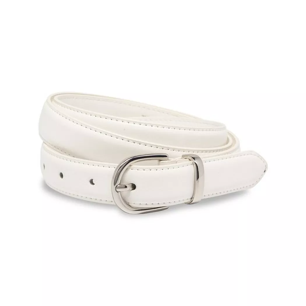 Manor Woman Leather Belt Women's White Size 95 2