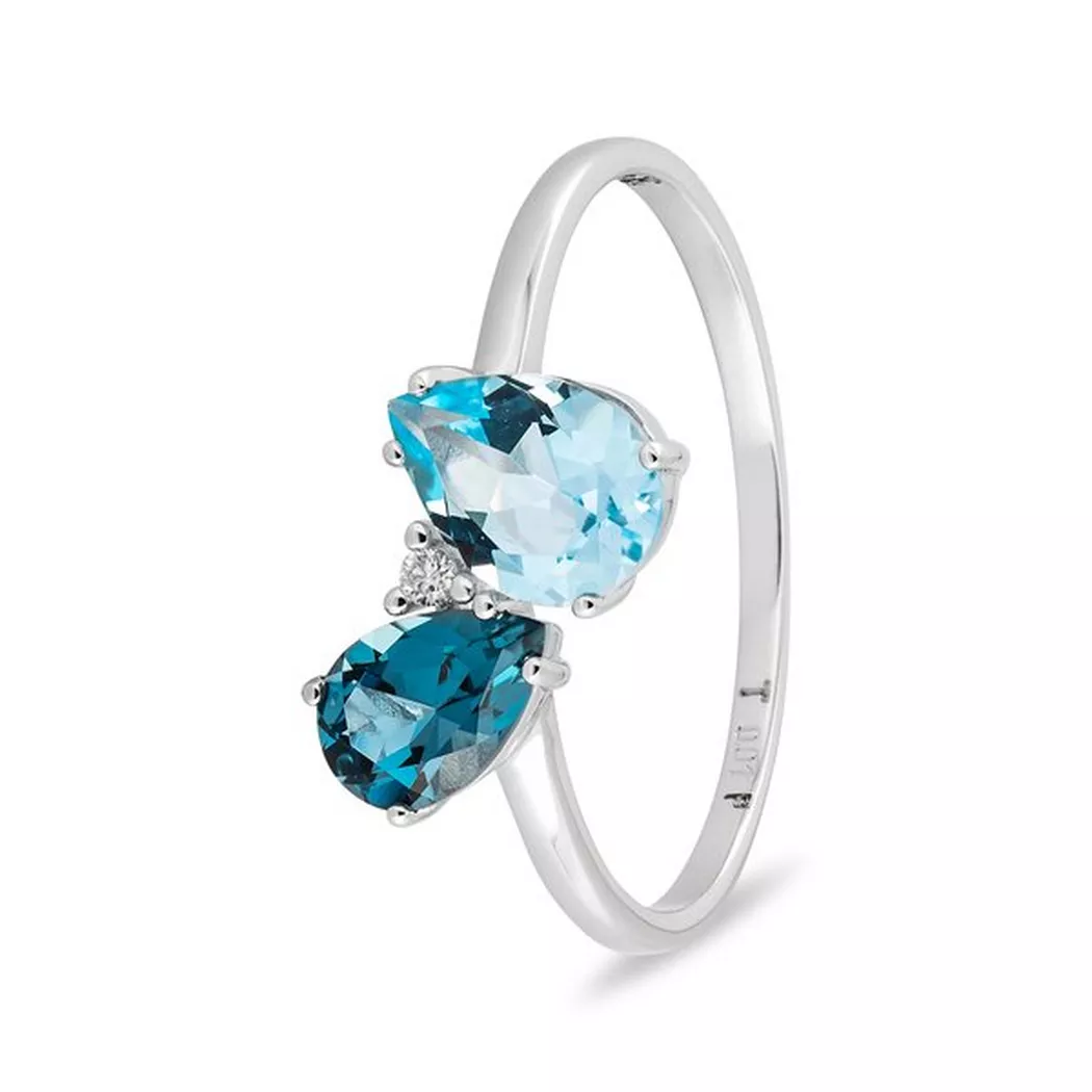 L' Atelier Gold 18 Karat by Manor - Ring, 56, Weissgold