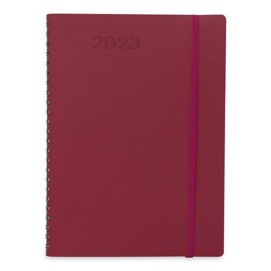 Buff Agenda semainier avec reliure à spirale 2023 Retime Plus 