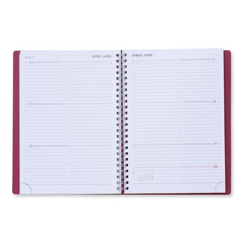 Buff Agenda semainier avec reliure à spirale 2023 Retime Plus 