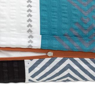 Manor Bali Gemusterter Seersucker Kissenbezug  