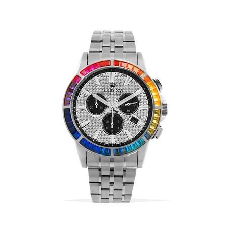 LOUIS XVI Majesté Iced Out Rainbow Chronographe 