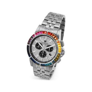 LOUIS XVI Majesté Iced Out Rainbow Chronographe 