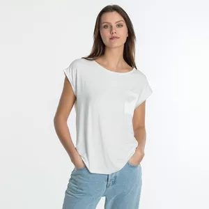 T-shirt, col rond, manches courtes