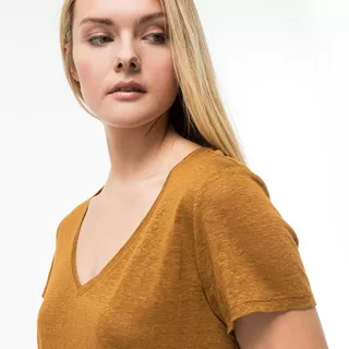 Manor Woman  T-shirt, col en V, manches courtes 