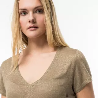 Manor Woman  T-shirt, col en V, manches courtes 