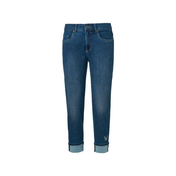 Image of 5-pocket Denim 7/8 Damen Blau Denim Dunkel 36