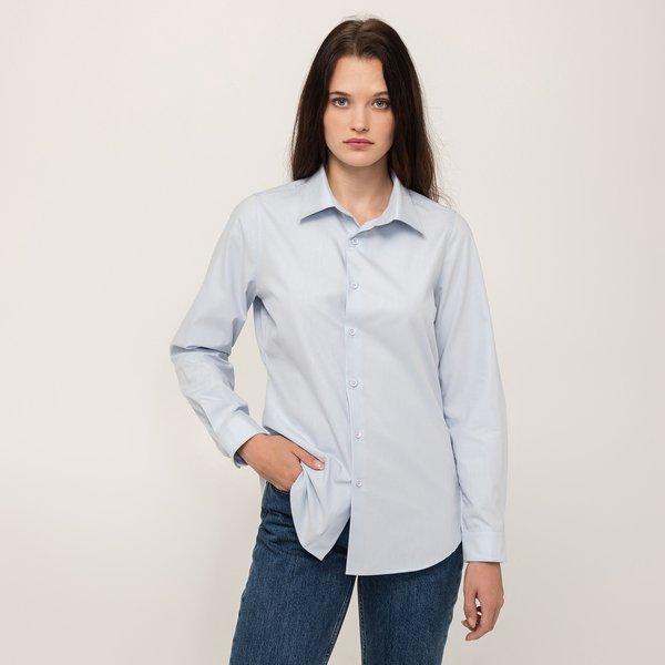 Image of Bluse, Langarm Damen Hellblau 38