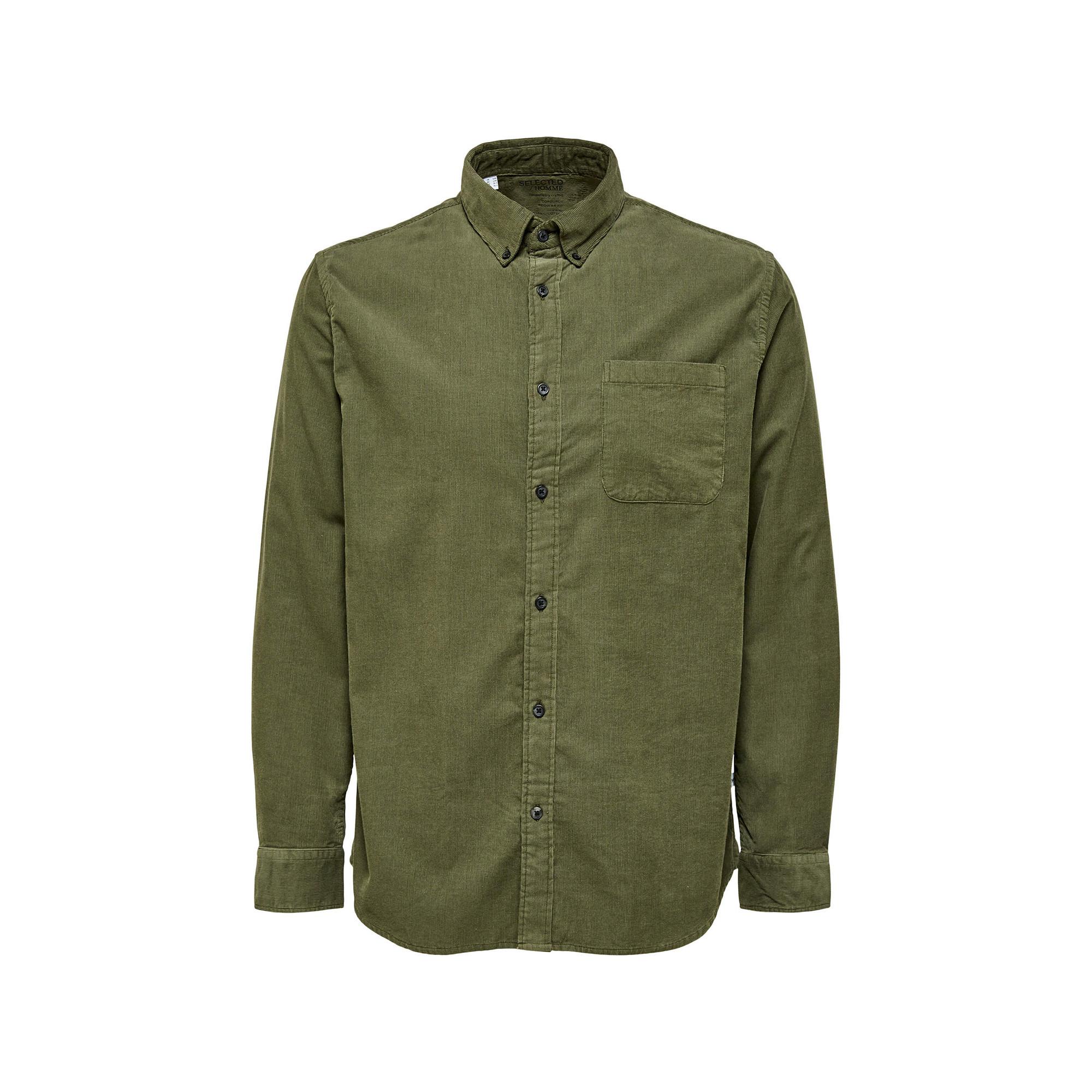 Image of Hemd, Langarm Herren Dunkelgrün XS