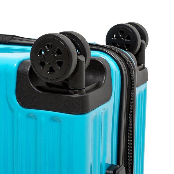 Manor 54.0cm, Hartschalenkoffer, Spinner Globetrotter BlkAcc Blau