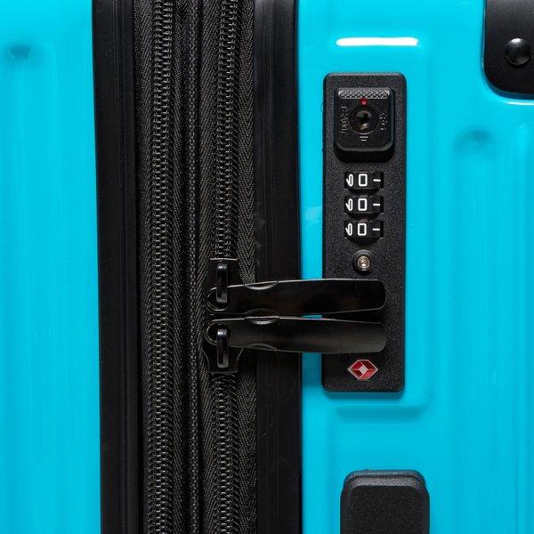 Manor 64.0cm, Hartschalenkoffer, Spinner Globetrotter BlkAcc Blau