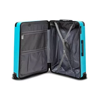 Manor 75.0cm, Hartschalenkoffer, Spinner Globetrotter BlkAcc Blau