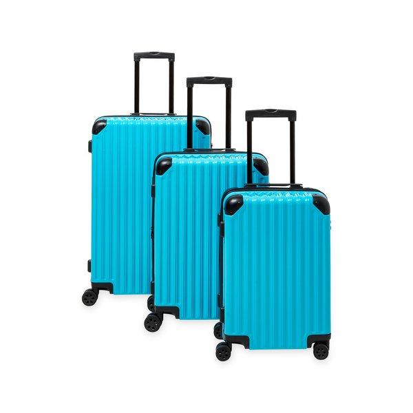 Manor 75.0cm, Hartschalenkoffer, Spinner Globetrotter BlkAcc Blau