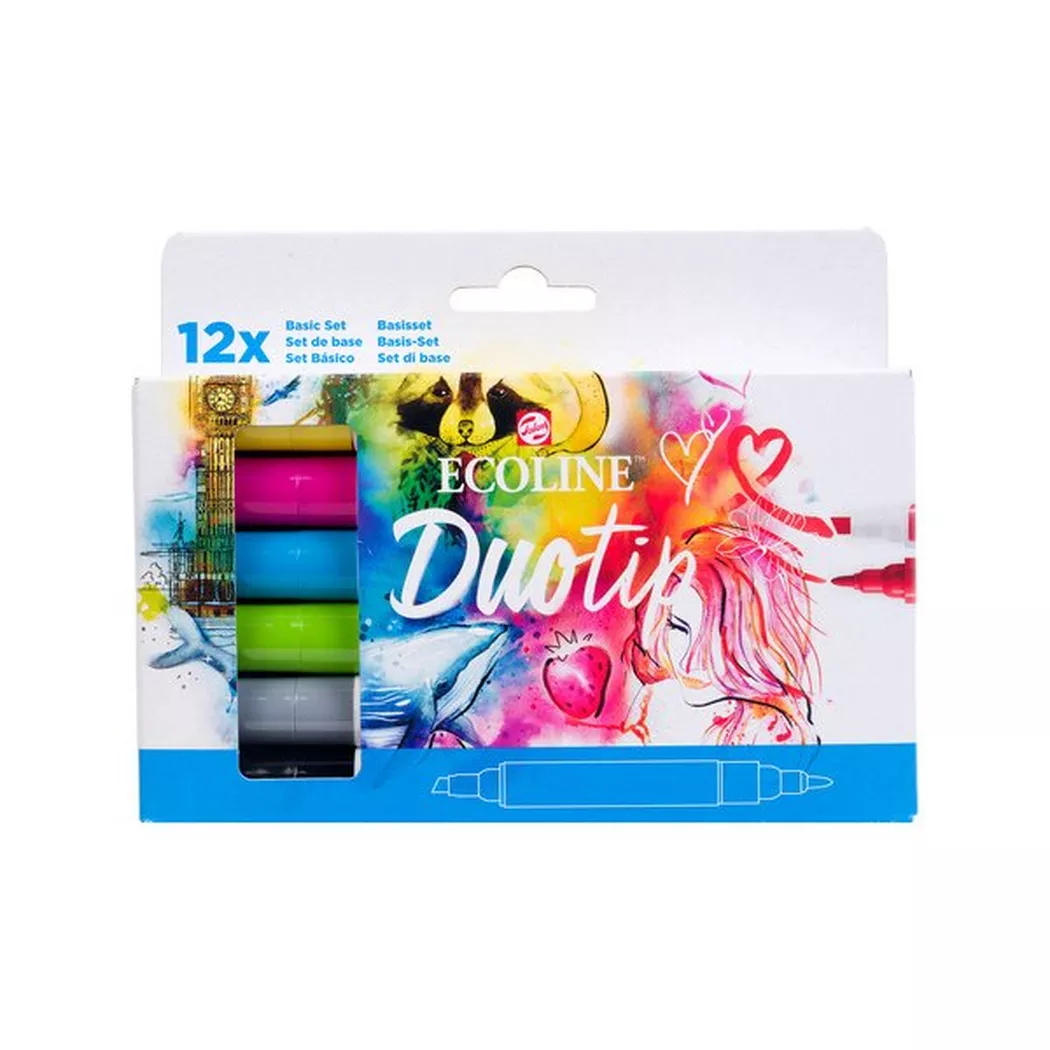 Talens Ecoline Duotip "Basis-Set" - 12 Farben
