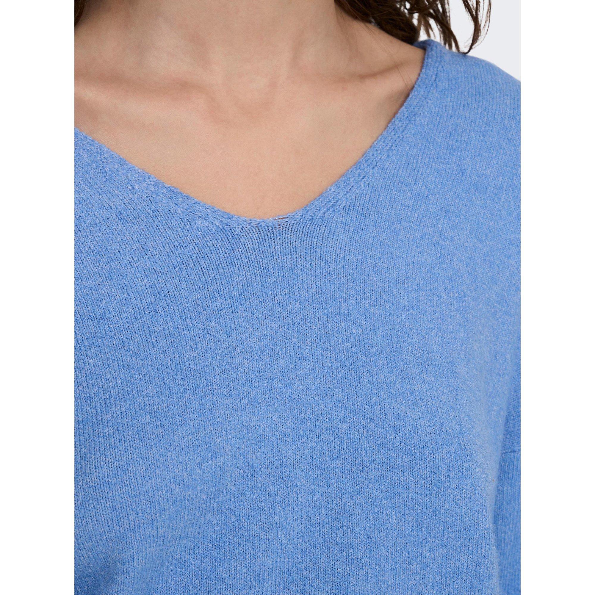 ONLY V-Ausschnitt Langarm Relaxed Fit Pullover  