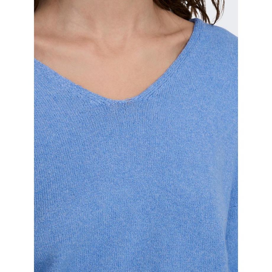 ONLY Col V Manches Longues Coupe Relax Pull  