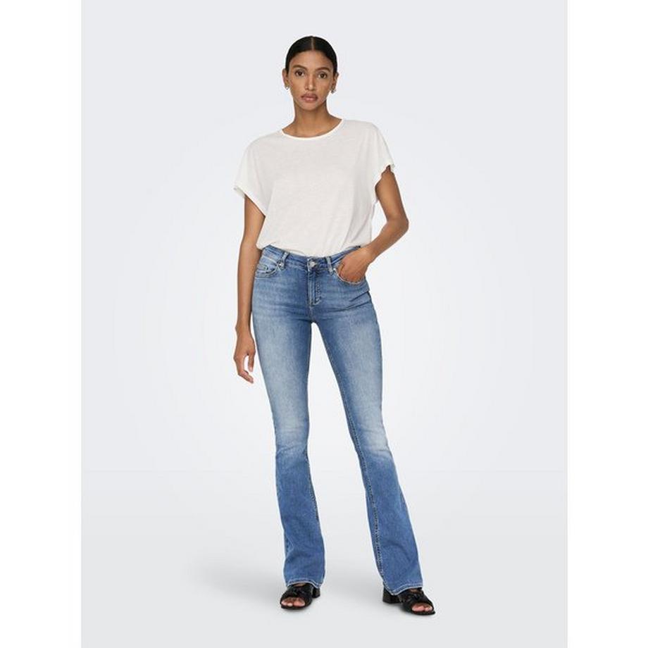 ONLY Blushed Flared Leg Jeans Taille Moyenne  